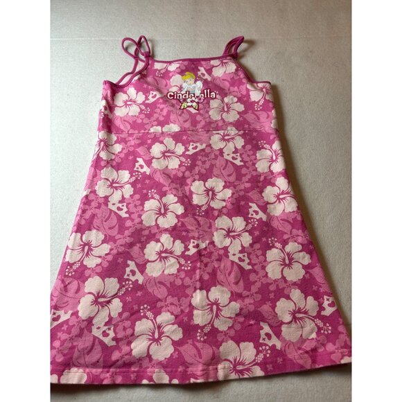 Disney Cinderella Girls Pink Floral Dress With Straps medium - Picture 1 of 8